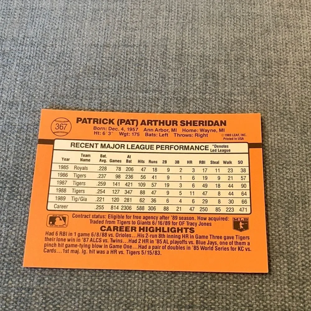 1990 Donruss San Francisco Giants Baseball Card Trading Card